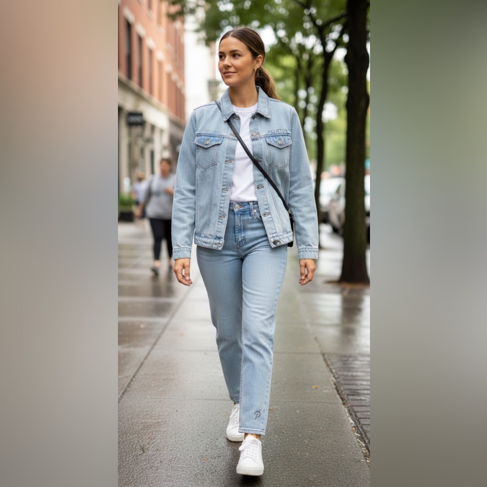 Peloton Sky Blue Denim Jacket‎